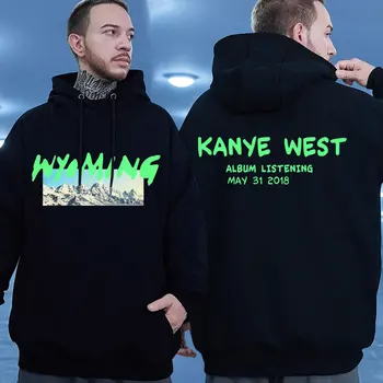 Rapper Kanye West, Hip Hop Hoodie Moški ženska Oblačila Modni Ulične Letnik Hoodies Prevelik Črno Runo Sweatshirts