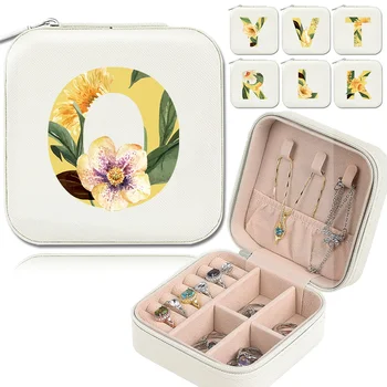 Škatle nakit in Nakit Organizator Obroč Prenosna Škatla za Shranjevanje Uhani Primeru za Ženske Usnje Ogrlice Zaslon Zadrgo, Žepek