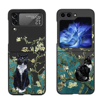 Van Gogh Zvezdnato Noč Umetnosti Shockproof Primerih mobilni Telefon, Ohišje za Samsung Galaxy ZFlip3 Ž Flip 3 Ž Flip 4 5 G zflip Z Flip5
