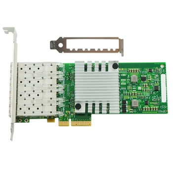 I350-4SFP PCI-Ex4 Gigabit Štiri-Port svjetlovodni Strežnik Portable Network Card I350AM4 Čip Omrežna Kartica