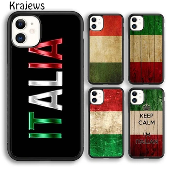 Krajews Italija Italia Nacionalno Zastavo Telefon Primeru Kritje Za iPhone 15 SE2020 14 6 7 8 plus XS XR 11 12 mini 13 pro max coque Fundas