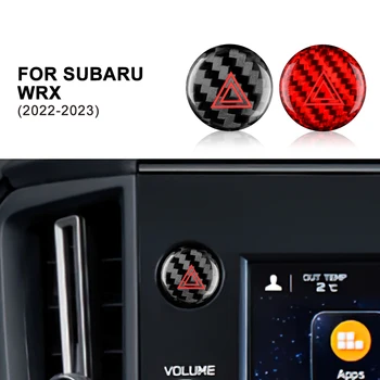 LHD RHD Resnično Težko Ogljikovih Vlaken Nalepke Za Subaru WRX 2022 2023 opozorilna Lučka Gumb Kritje Dekor Notranje Trim Dodatki