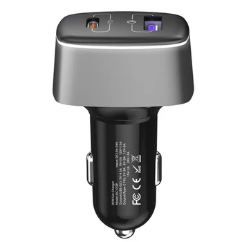 Tip C Avto Polnilec PD 83W LED Dual USB + QC 3.0 Hitro Adapter Kabel Za Iphone 12 11 Pro Max 6 7 8 X Huawei