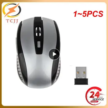 1~5PCS 2,4 GHz Wireless Mouse Nastavljiv DPI Gaming 6 Gumbi, Optična Miši Z USB Sprejemnik Za Računalnik PC Dodatki