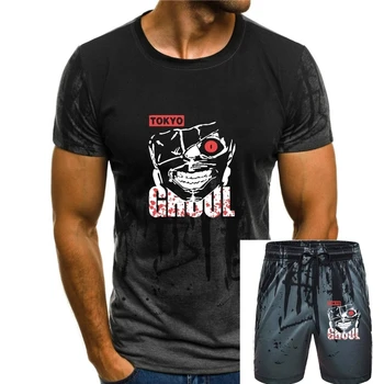 Humor Kaneki Ken Tokyo Ghoul Anime T-Majice za Moške O Vratu Čistega Bombaža T Majice Kratek Rokav Tee Shirt Ideja za Darilo Oblačila