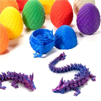 3D Tiskanih Jajce Zmaj v Celoti Zgibno Kristalno Zmaj Doma Dekor Izvršni Desk Tlaka Igrača, Avtizem, ADHD Igrača za Odrasle