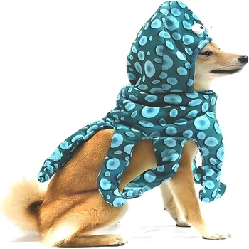 Pes Hobotnica Kostum Pet Halloween Obleko, Majhne Pse Klobuk Cape Kostumi