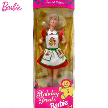 Original Letnik 90 Barbie Lutke Počitnice Obravnava Blondinka 1997 Oblečena za Služijo Igrače za Dekleta Pribor Posebna Izdaja