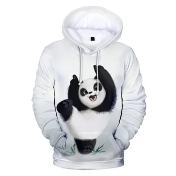 Nove Ustvarjalne Kitajski Panda Hoodies 3D Tiskanja Moški Ženske Modi Trenirke Prevelik pulover s kapuco Otroci Puloverji Trenirko Oblačila