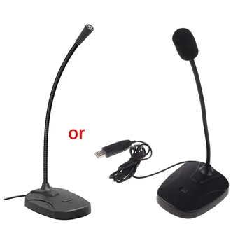 Vsesmerni Mikrofon Visoko Občutljivost šumov USB Mikrofon za Namizni RAČUNALNIK/Prenosnik/Računalnik/Prenosnik
