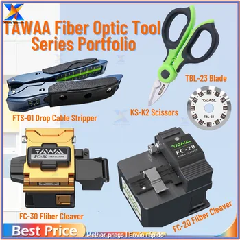 TAWAA-Fiber Optic Orodje Serije Portfelja, KS-K2 Škarje, FTS-01 Spustite Kabel, striper (desorber), Vlaknin Cleaver, FC-20, 30, TBL-23 Rezilo