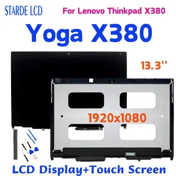 13,3 palca Za Lenovo Thinkpad X380 Joga X380 LCD-Zaslon, Zaslon na Dotik, Računalnike Skupščine FHD LP133WF4-SPA5 M133NWF R3 Zamenjava