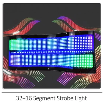 Novi Plesni 350W LED 32+16 Segmente RGBW Stroboskopske Luči Konjske Dirke Pranje Učinek DMX512 DJ Disco Party Bar Poroko Razsvetljavo
