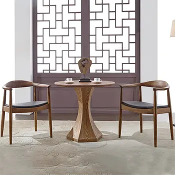 Prilagodite nove Kitajske oblikovalec je iz masivnega lesa prosti čas recepcija, pogajati za mizo in stol kombinacija, kava