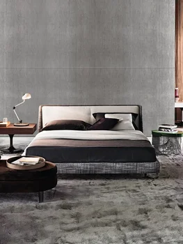 Italijanski slog, minimalističen svetlobe luksuzni postelji preprostih gospodinjskih spalnica postelja villa majhen družinski model soba, zakonska postelja