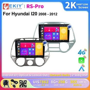EKIY 2K Zaslon CarPlay Radio Hyundai I20 2008-2012 Android Auto 4G Avto Multimedijski Predvajalnik, Stereo GPS 2Din Navigacija Ai Glas