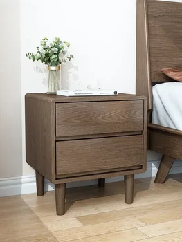 Kopanje masivnega lesa nočno omarico Spalnica postelji kabinet Preprosta sodoben enostavno skladiščenje kabinet Skandinavski slog