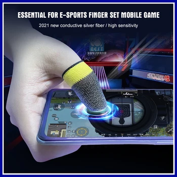 1Pair Za PUBG Mobilne Igre Zaslon na Dotik Palca Rokavice Znoj Dokaz Brez Praske Gaming Prst Rokav Dihanje Roke