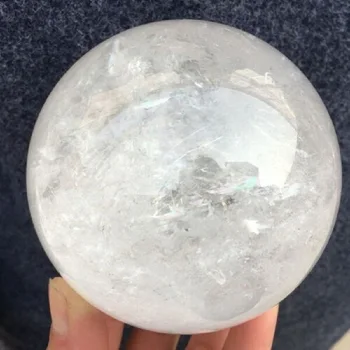 Vroče Prodaje Naravno Bela Mavrica Jasno Quartz Crystal Področju Žogo Zdravljenje Gemstone