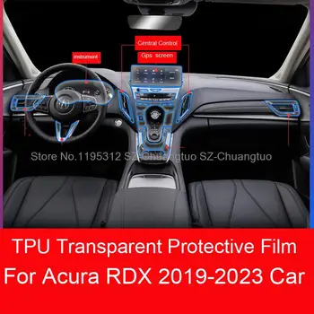 TPU Prozorno Zaščitno folijo Za Acura RDX 2019-2023 Avto Notranje zadeve Centralni Nadzorni Plošči Prestavi Vrata Zraka Plošče pribor