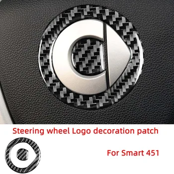 Ogljikovih Vlaken Volan Logotip Dekoracijo Obliž Avto Nalepke Za Mercedes Smart 451 Fortwo Brabus451 Inteior Dodatki