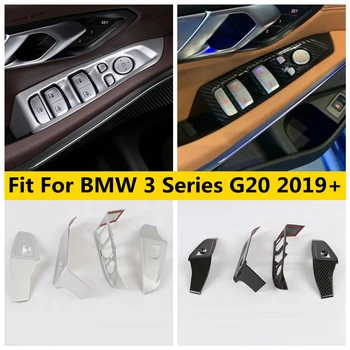 Armrest Steklo Dvignite Gumb Nadzor Stikalo za Dekoracijo Kritje Trim Fit Za BMW Serije 3 G20 2019 - 2023 Notranja Oprema
