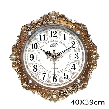 Evropski stil stenske ure dnevno sobo ustvarjalne osebnosti watch ura modna vzdušje sodobne dom ura izklop pav ura