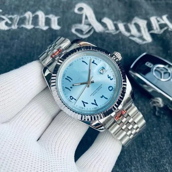 Luminor Mehanska ura arabske Številke, Baby Blue Nepremočljiva iz Nerjavečega mikro rotorja watch AAA luksuzni watch free shipping predmeti