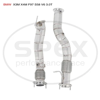Spex Auto Motor Izpušnih neposredno DownPipe za BMW X3M X4M F97 S58 V6 3.0 T Catless Motorja Dinamičnega Pretoka Zraka za Avto Oprema