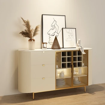Moderno in minimalistično francoskem slogu kuhinjske omare, omare, omare za shranjevanje, vino omare