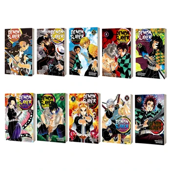 10 Knjigi Angleški Anime Demon Slayer Kimetsu Ne Vol 1-10 Yaiba Japonska Mladi Najstniki Fantasy Znanost Skrivnost, Napetost Manga Stripov