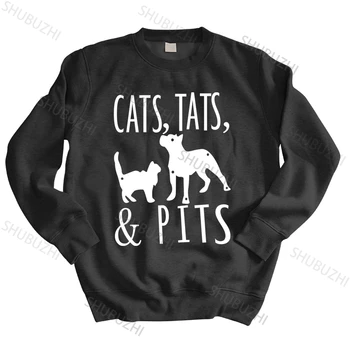Moški ulične majica 1/17 Mačke Tetovaže Pit Bulls Pitbulls Premium hoodies blagovne znamke hoodie black jesenski oblačila padec ladijskega prometa