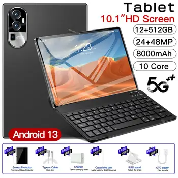15 Pro Android 13 Tablet PC 10.1 Palčni HD Zaslon, RAM:8/12/16GB-ROM:256/512GB-1TB GPS+FM+WIFI+BT Podporo Dvojno Sim 8000mAh