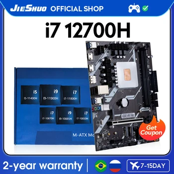 JIESHUO Intel I7-12700H Motherboard Podpira DDR4 BGA-1744 3.0 10nm CPU Računalniške Video Igre Urad i7 12 Generacija Serije