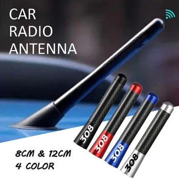 8 CM 12 CM Kovinski Avto Radio Antena za Peugeot 308 Logotip 207 108 107 206 207 208 306 307 Enhanced Signal Zunanjost Auto Dodatki