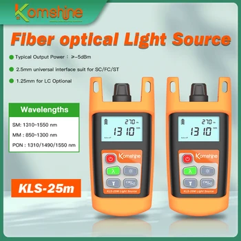 Komshine KLS-25M Moč svjetlovodni Laserja 850/1300/1490/1310/1550nm Optični Vir Svetlobe Tester w/LED Funkcija