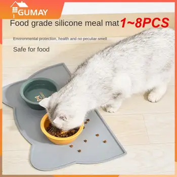1~8PCS Pet Silikonski Hrane Mat Prenosni Neprepustnih Hranjenje Preproge Skledo Tipke Za Mačke, Pse