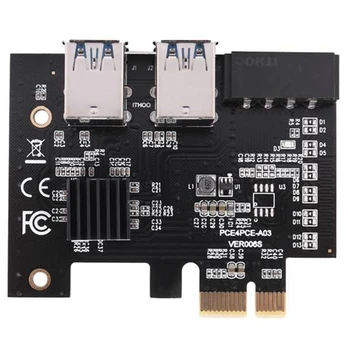 PCI-E, Da Pcie Adapter PCI-Express 1X Do 16X Rudarstvo Riser Card 1 Do 4 USB 3.0 Multiplikator S 4 Pin Molex Moči Vrat