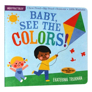 Indestructibles Baby Glej Barve, Baby otroških knjig, starih 1 2 3, angleška slikanica 9781523506231