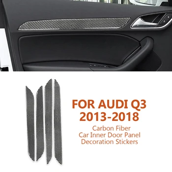 Za Audi Q3 Obdobje 2013-2018 Anti-Scratch Ročno Izdelan Iz Ogljikovih Vlaken Avto Notranja Vrata Plošča Dekoracijo Nalepke Auto Dodatki Notranjost