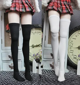 BJD lutka obleka je primerna za 1/3 1/4 1/6 Stric velikost bele in črne 2 barvo nad kolena naselitve nogavice lutka dodatki