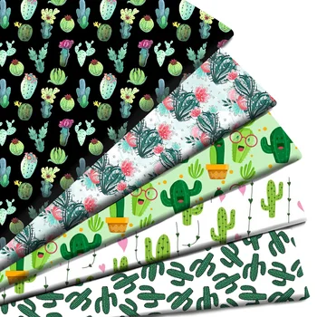 Obrat Kaktus, Listi, Tiskani Poliester Čisti Bombaž Materiala Mozaik Tkiva Šivanje Quilting Tkanine Needlework Krpo