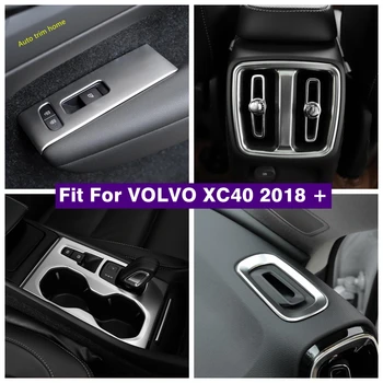 Steklo Dvignite Tipko Control / Voda Držalo Plošča / klimatske Vtičnico Odprtine Pokrova Trim Za Volvo XC40 2019 - 2023