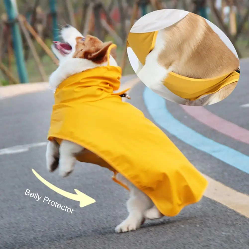 Pes Rain Jakna Za Zaščito Pred Soncem Pet Dežni Plašč Stroj Krog Vratu Praktično Klobuk Pregleden Robna Dež Suknjič